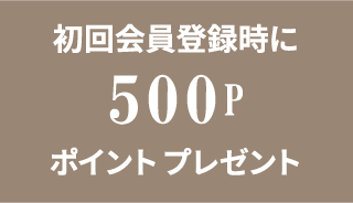 初回会員登録時に５００ポイントプレゼント